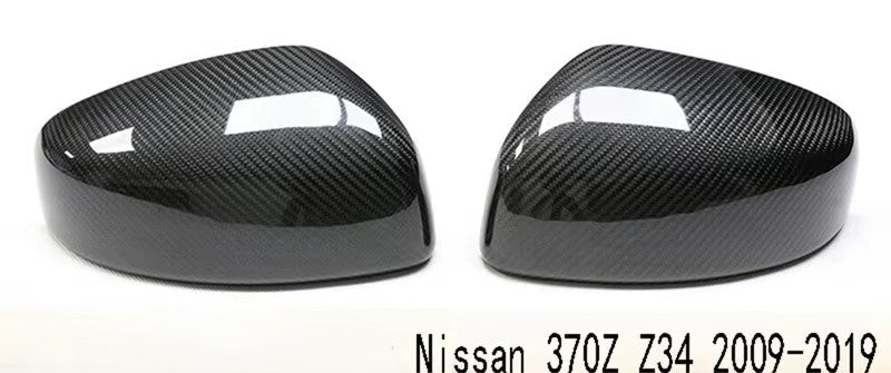 Ensemble de Couvercle de rétroviseur latéral pour Nissan 370Z Z34 2009 - 2019 en fibre de Carbone - MS accessoires Auto