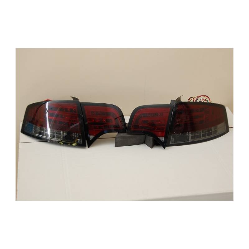 Feux Arrières Audi A4 05-08 4P Led Rouge Fumé Clignotant - MS accessoires Auto