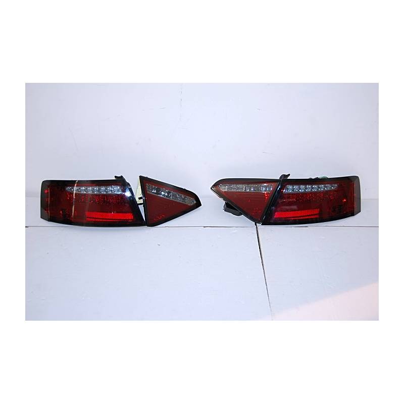 Feux Arrières Audi A5 2-4P 07-09 Led Red/Smoked Cardna Clignotant Led - MS accessoires Auto