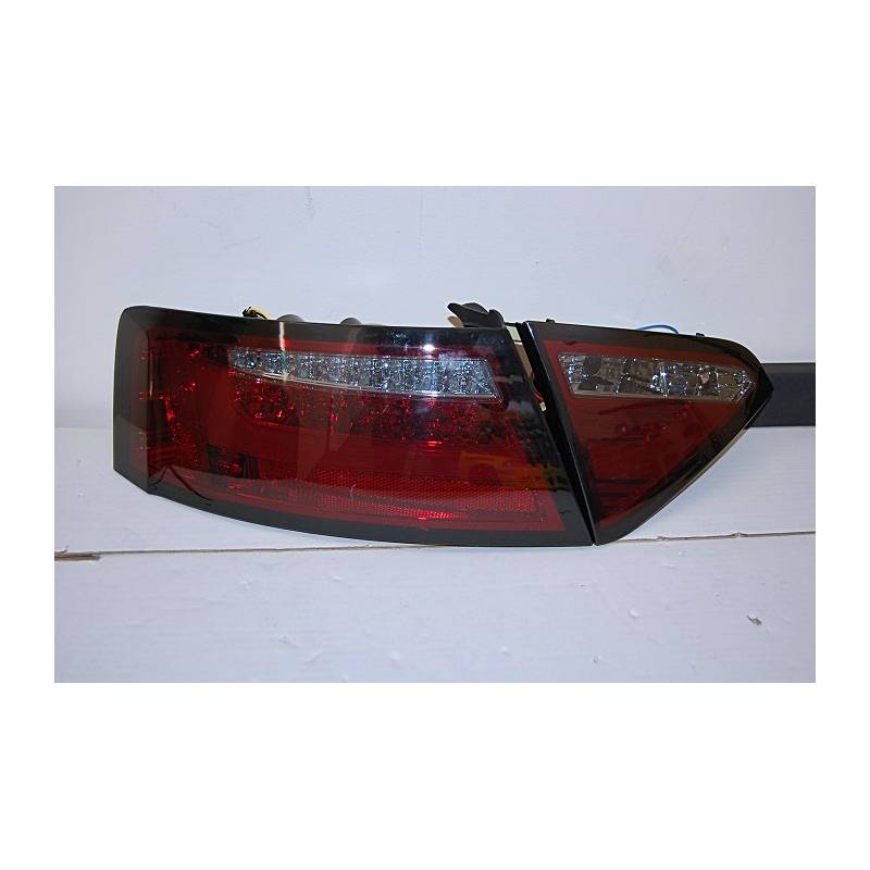 Feux Arrières Audi A5 2-4P 07-09 Led Red/Smoked Cardna Clignotant Led - MS accessoires Auto