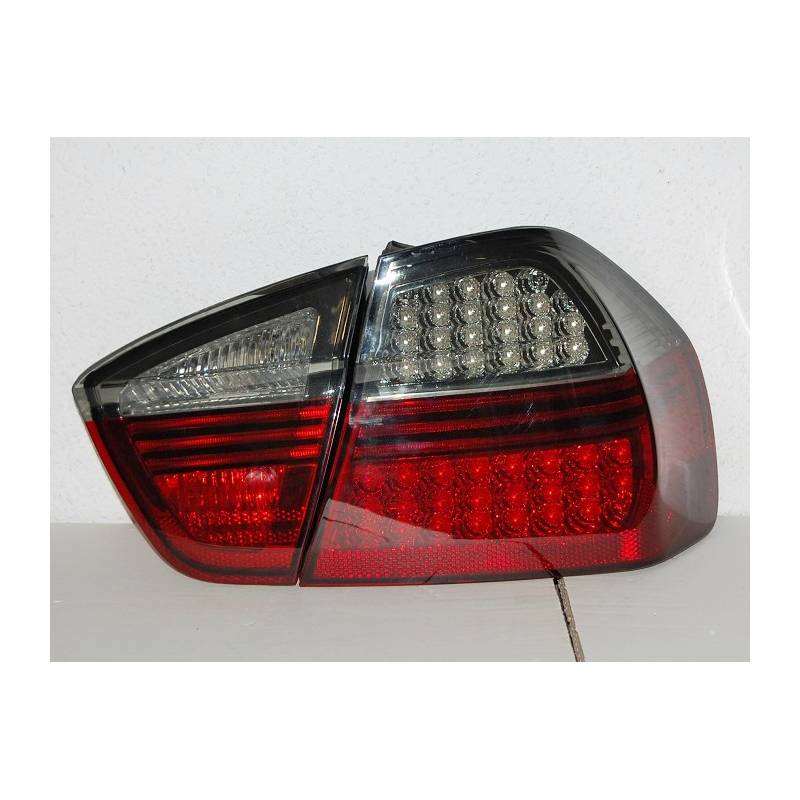 Feux Arrières BMW E90 05 4P Led Rouge Fumé - MS accessoires Auto
