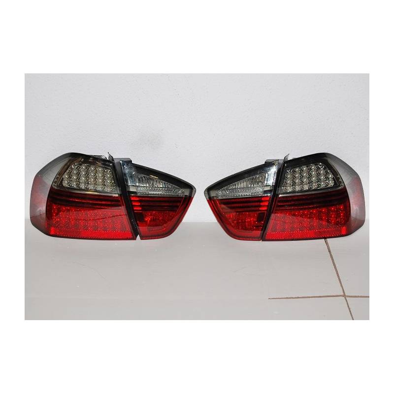 Feux Arrières BMW E90 05 4P Led Rouge Fumé - MS accessoires Auto