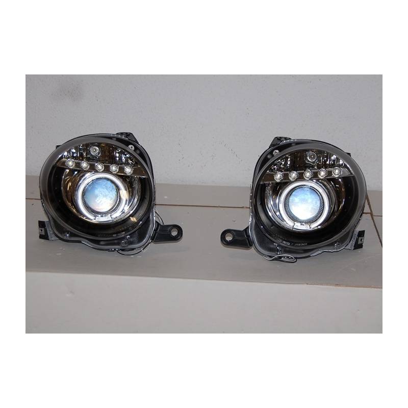Fiat 500 Phare Avant Noir, Lumière De Jour - MS accessoires Auto