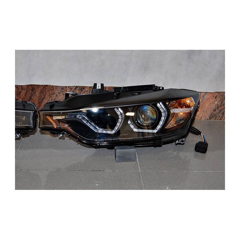 Jeu de Phare Avant Lumière De Jour BMW F30 / F31 Xenon DRL Noir - MS accessoires Auto