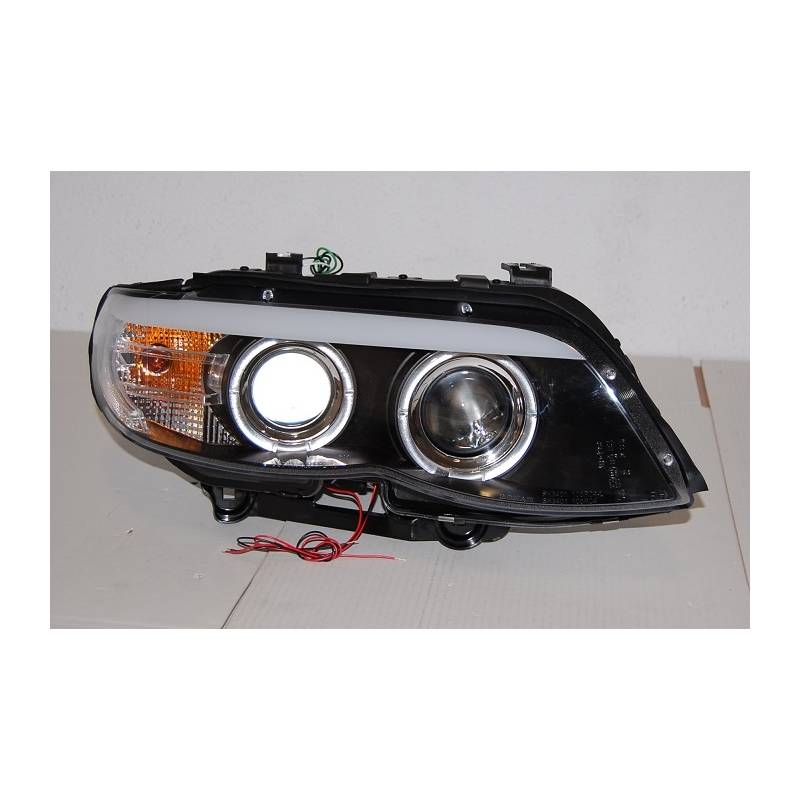 Jeu de Phare Avant Lumière De Jour BMW X5 '00-'03 Noir - MS accessoires Auto