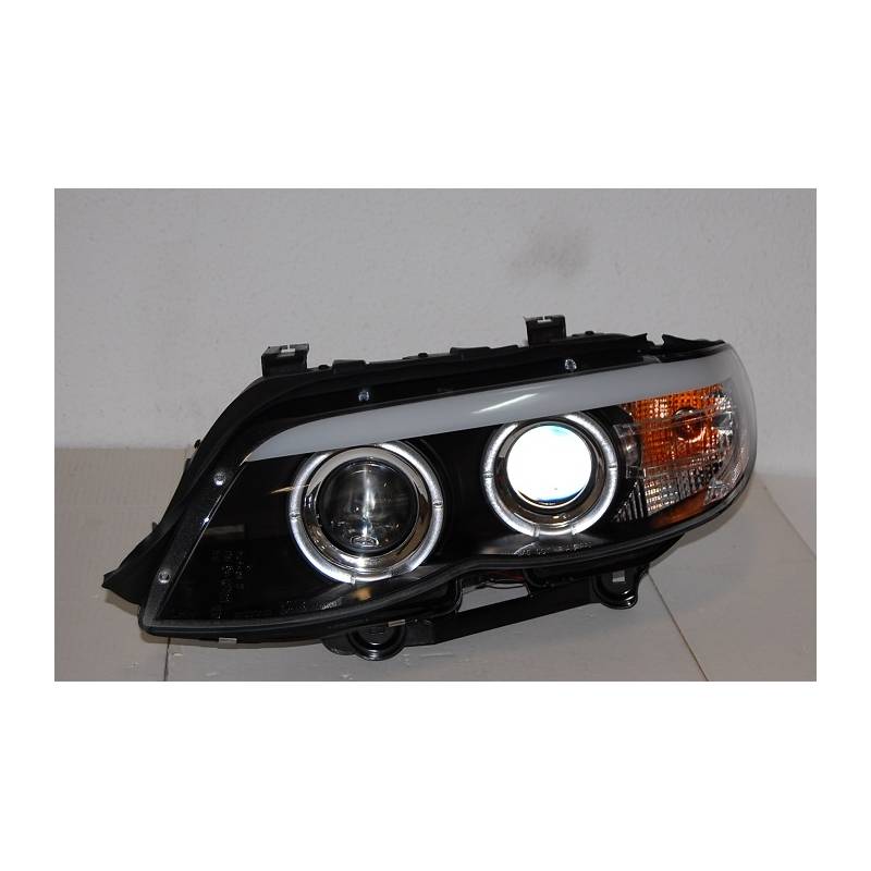 Jeu de Phare Avant Lumière De Jour BMW X5 '00-'03 Noir - MS accessoires Auto