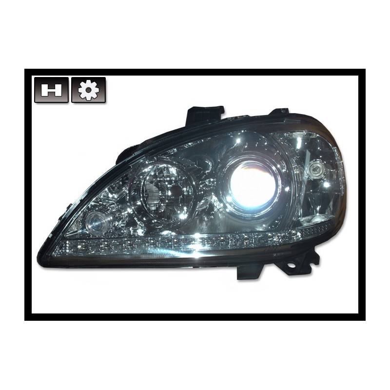 Jeu de Phare Avant Lumière De Jour Mercedes W163 '98/'02 Avec Antibrouillard - MS accessoires Auto