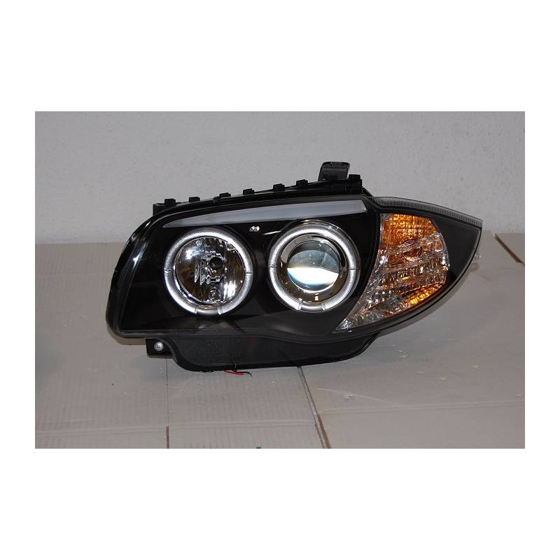 Jeu de Phare Avant Yeux D'Ange BMW E87/E81/E88/E82 04-11 Noir - MS accessoires Auto