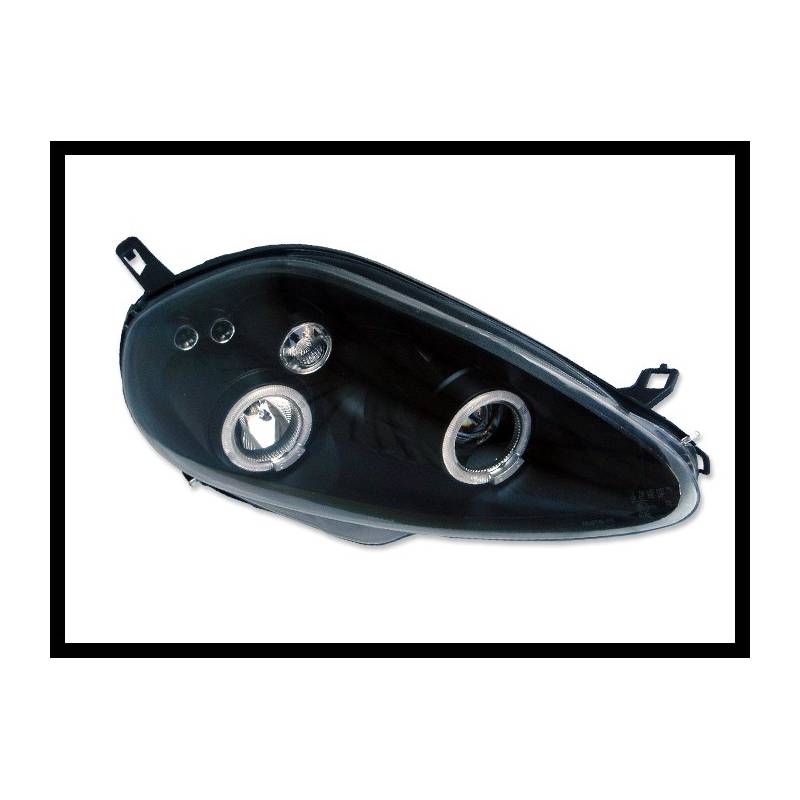 Jeu de Phare Avant Yeux D'Ange Fiat Grande Punto '07 Noir - MS accessoires Auto
