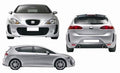 Kit complet Seat Leon Cupra 2006-2008 Mk2 - MS accessoires Auto