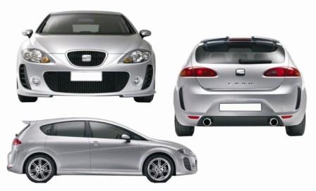 Kit complet Seat Leon Cupra 2006-2008 Mk2 - MS accessoires Auto