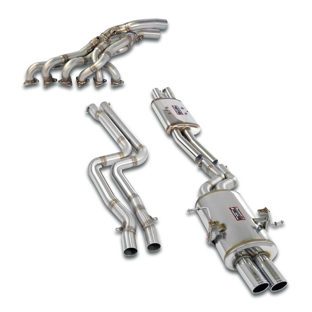 Ligne d'échappement Race Package System 2xø63.5 mm avec Catalytic Supersprint pour BMW E46 - Tous les modèles (Pour conversion moteur S54) - MS accessoires Auto