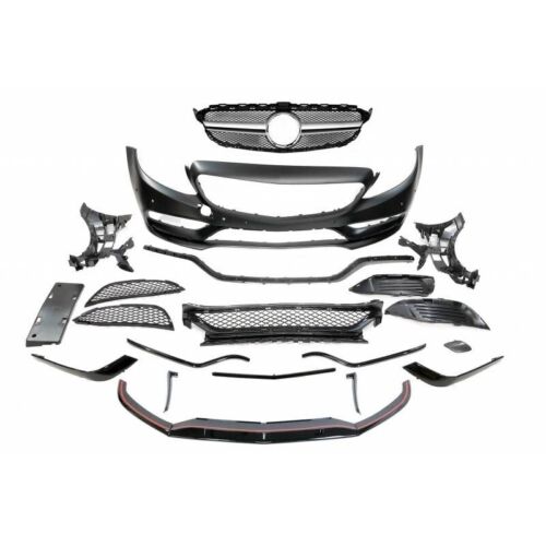 Pare Chocs Avant Mercedes W205 2014-2018 2P / 4P / SW look AMG C63 Déflecteur av - MS accessoires Auto
