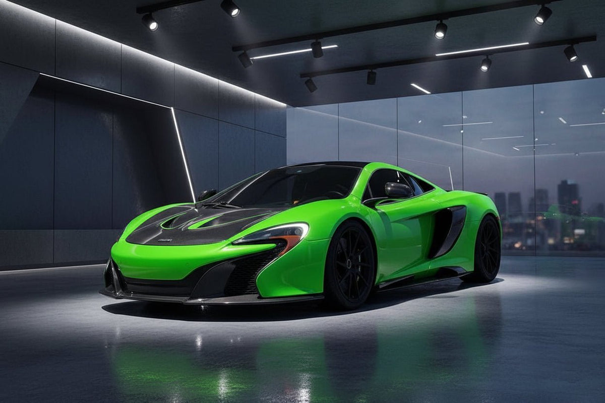 Rajout de pare chocs avant pour McLaren 650S 2014 - 2017 style OEM en fibre de Carbone sergée - MS accessoires Auto