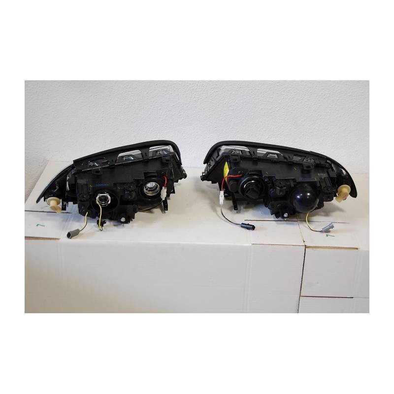Set De Phares Avant Angel Eyes BMW E46 1999-2002 2-Porte Noir - MS accessoires Auto