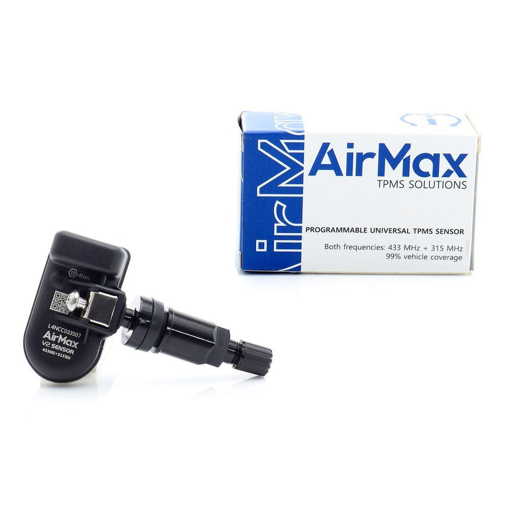 Valve universelle à visser, Capteur AirMax TPMS V2 315+433 MHz Noir Métal - MS accessoires Auto
