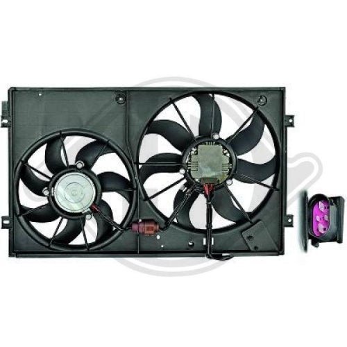Ventilateur de refroidissement du moteur DIEDERICHS pour AUDI A3 (8P1), A3 Cabriolet (8P7), A3 Sportback (8PA) - MS accessoires Auto