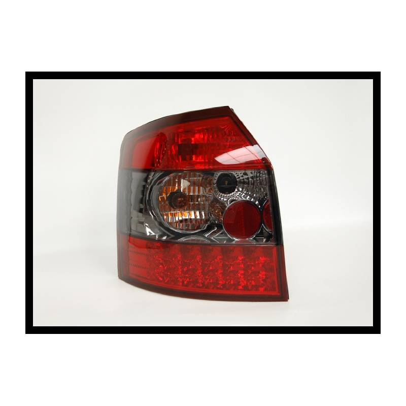 x2 Jeu de Feux Arrières Audi A4 '01 SW, Rouge Fumé, Led - MS accessoires Auto