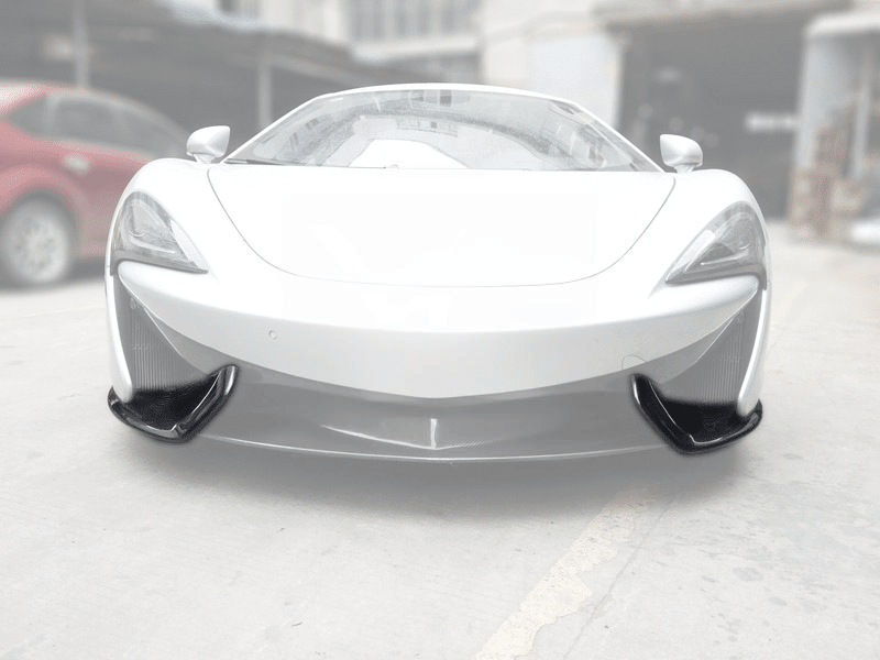 x2 Séparateurs latéraux de pare chocs avant droit / gauche pour McLaren 570S 2016-2017 en fibre de Carbone haute brillance - MS accessoires Auto